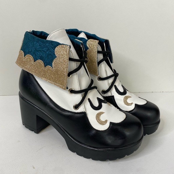 NWOT Genshin Impact Size 4 Barbara Gunnhildr Cosplay Boots Shoes Halloween - Picture 1 of 5